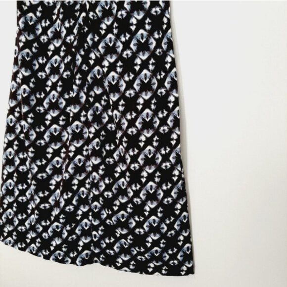 H&M New Tie-Dye Floral Print Summer Dress Blue & White Tank Top Straps Sz L - Picture 6 of 16